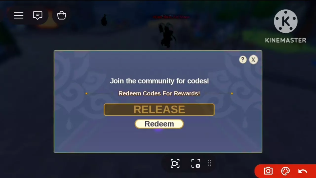 Enter a code in the gold-bordered field below "Redeem Codes For Rewards!".