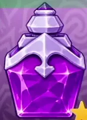 Purple Precision Potion bottle with ornate silver trim.
